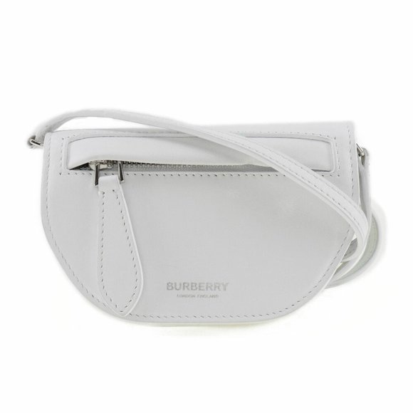BURBERRY Burberry Olympia Mini Shoulder Bag Leather White Women's - Picture 1 of 9